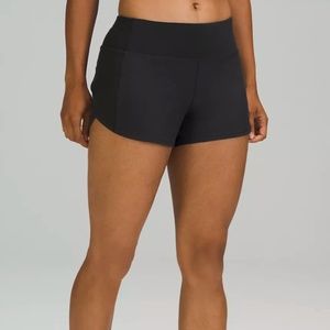 lululemon speed up mid-rise short 4" | black | 6 | nwt